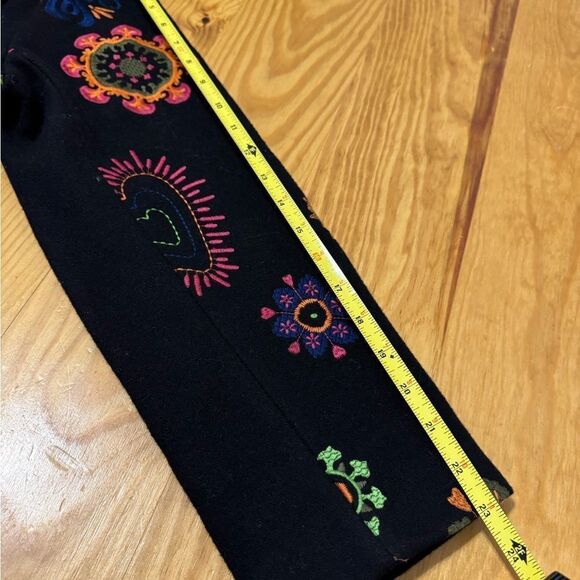 NWT Emily Lovelock Deborah Coat Black Embroidered Floral Love Size SM Wool Blend - Picture 13 of 16